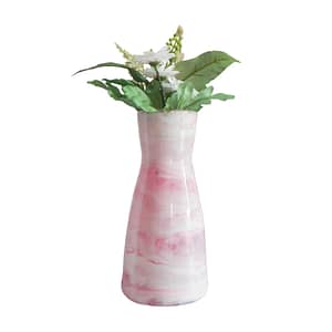 Pastel Pink Resin Hurricane Vase