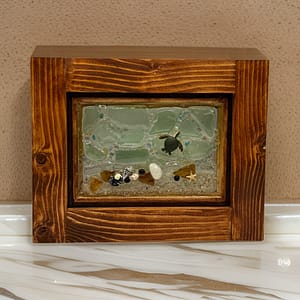 Sea Turtle Resin Wall Art with Background